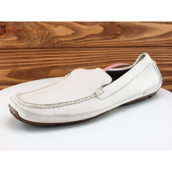 Rockport Sz 10 Driving Moccasin Beige‎ Leather Men Slip On Medium (D, M) - Picture 1 of 10